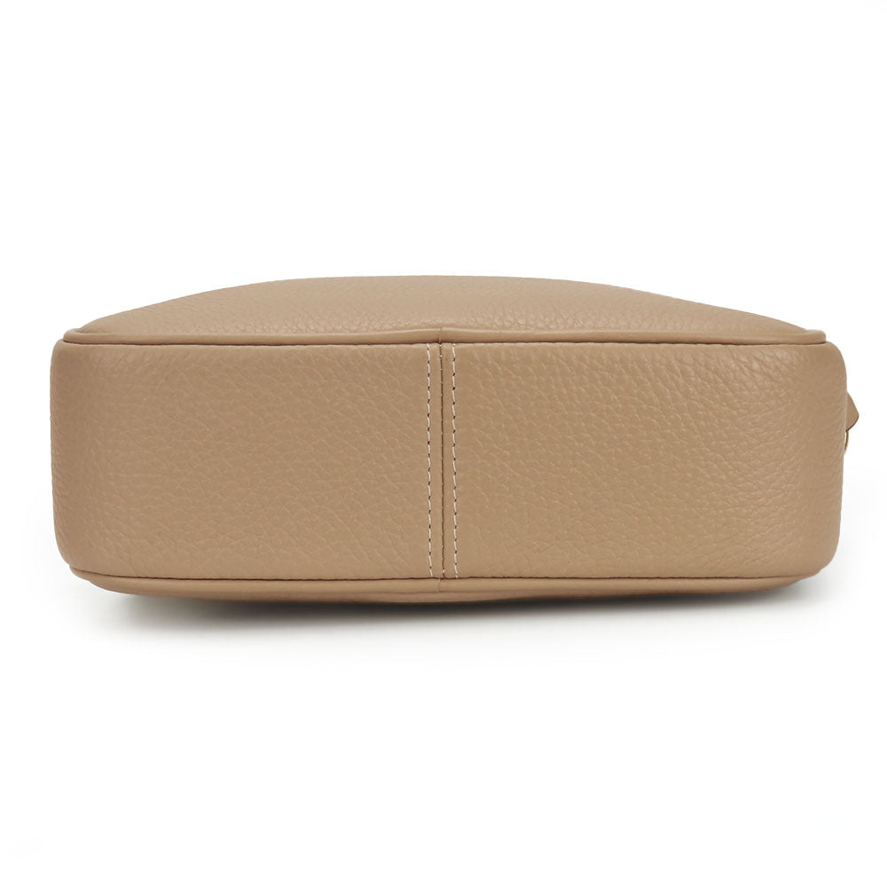 COACH Shoulder Bag CQ875 leather beige Mini Jamie Women Used Authentic