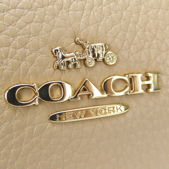 COACH Shoulder Bag CQ875 leather beige Mini Jamie Women Used Authentic