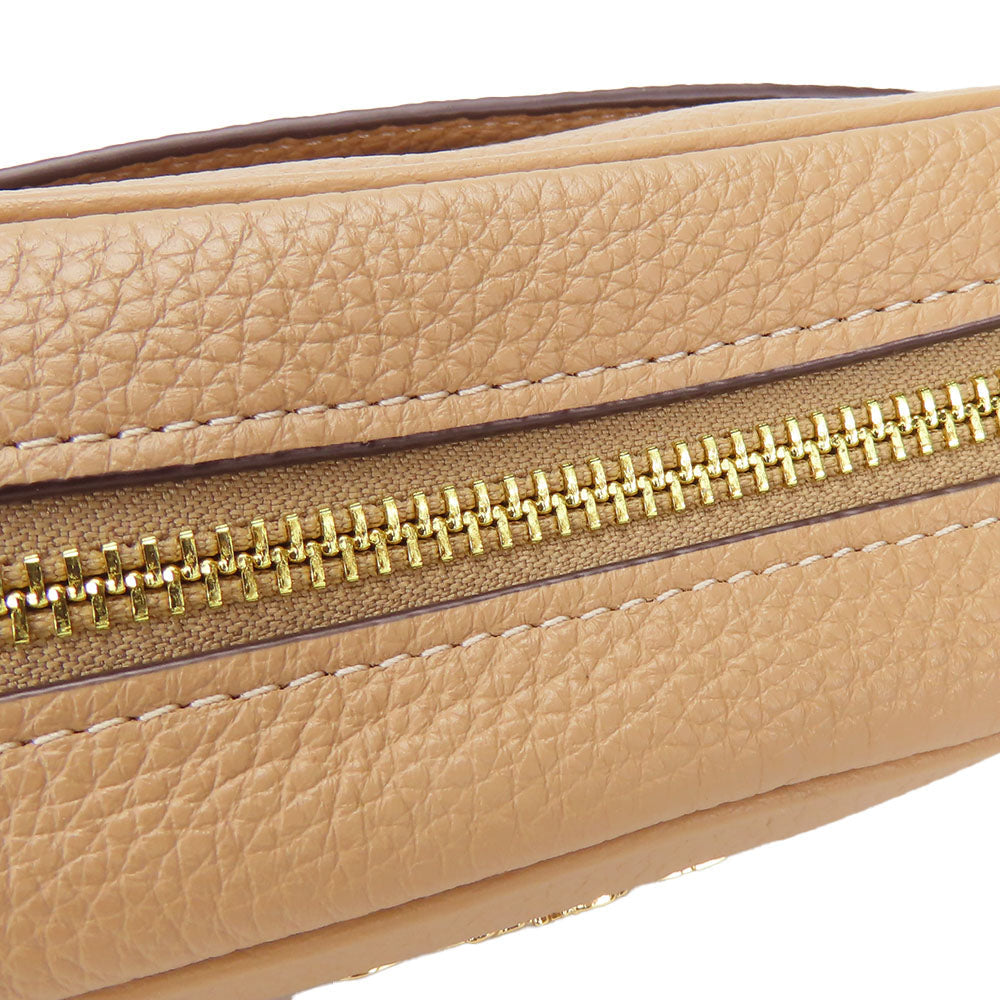 COACH Shoulder Bag CQ875 leather beige Mini Jamie Women Used Authentic