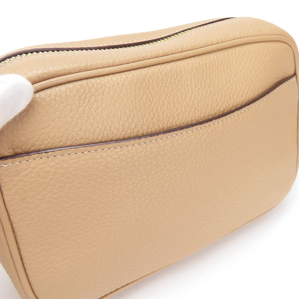 COACH Shoulder Bag CQ875 leather beige Mini Jamie Women Used Authentic