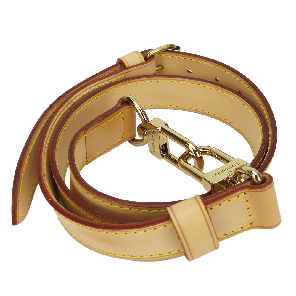 LOUIS VUITTON Shoulder strap Nume leather beige Women Used Authentic