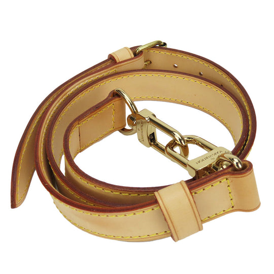 LOUIS VUITTON Shoulder strap Nume leather beige Women Used Authentic