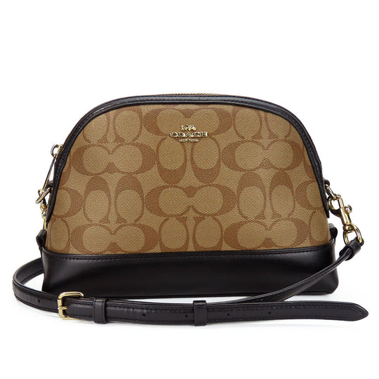 COACH Shoulder Bag F76674 PVC, Leather Brown Women Used Authentic