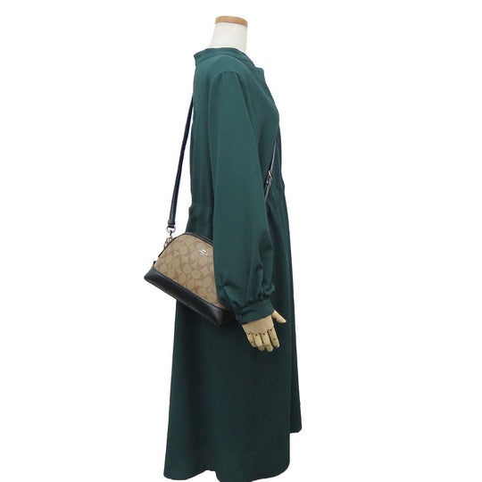 COACH Shoulder Bag F76674 PVC, Leather Brown Women Used Authentic