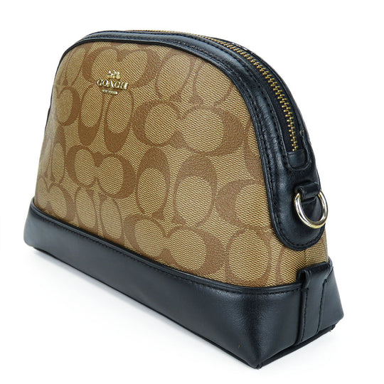 COACH Shoulder Bag F76674 PVC, Leather Brown Women Used Authentic