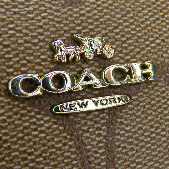 COACH Shoulder Bag F76674 PVC, Leather Brown Women Used Authentic