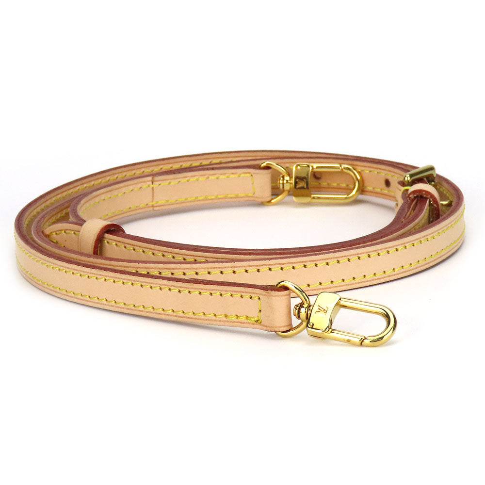 LOUIS VUITTON Shoulder strap Nume leather beige Women Used Authentic