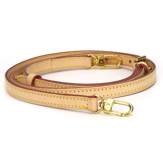 LOUIS VUITTON Shoulder strap Nume leather beige Women Used Authentic