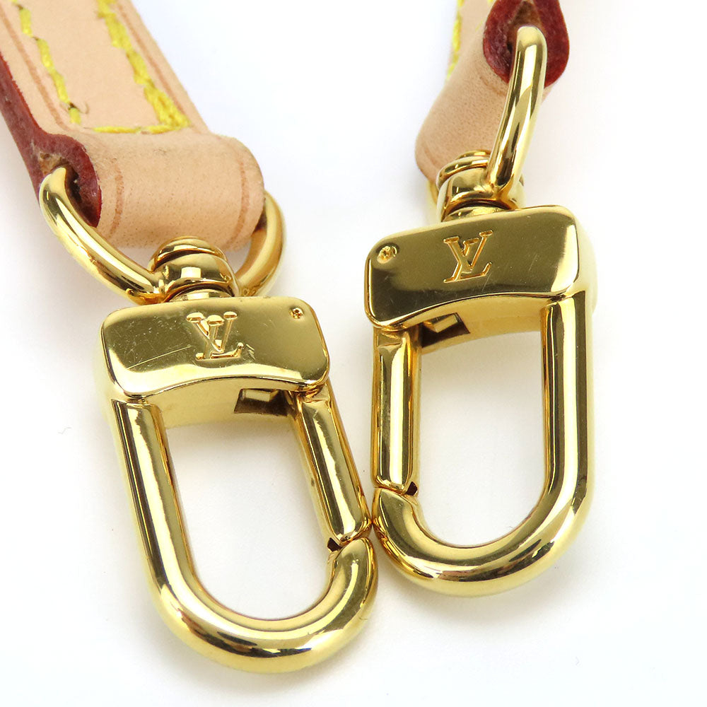 LOUIS VUITTON Shoulder strap Nume leather beige Women Used Authentic