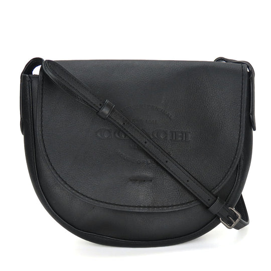 COACH Shoulder Bag F59723 leather black Women Used Authentic