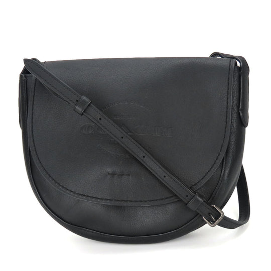 COACH Shoulder Bag F59723 leather black Women Used Authentic