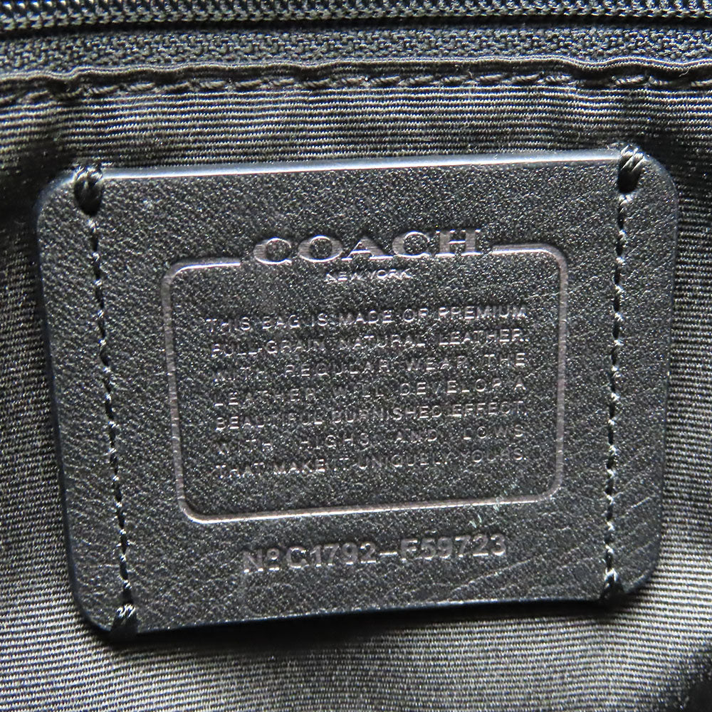 COACH Shoulder Bag F59723 leather black Women Used Authentic