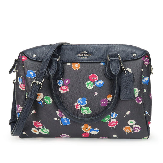 COACH Handbag F37491 Leather, PVC black Women Used Authentic