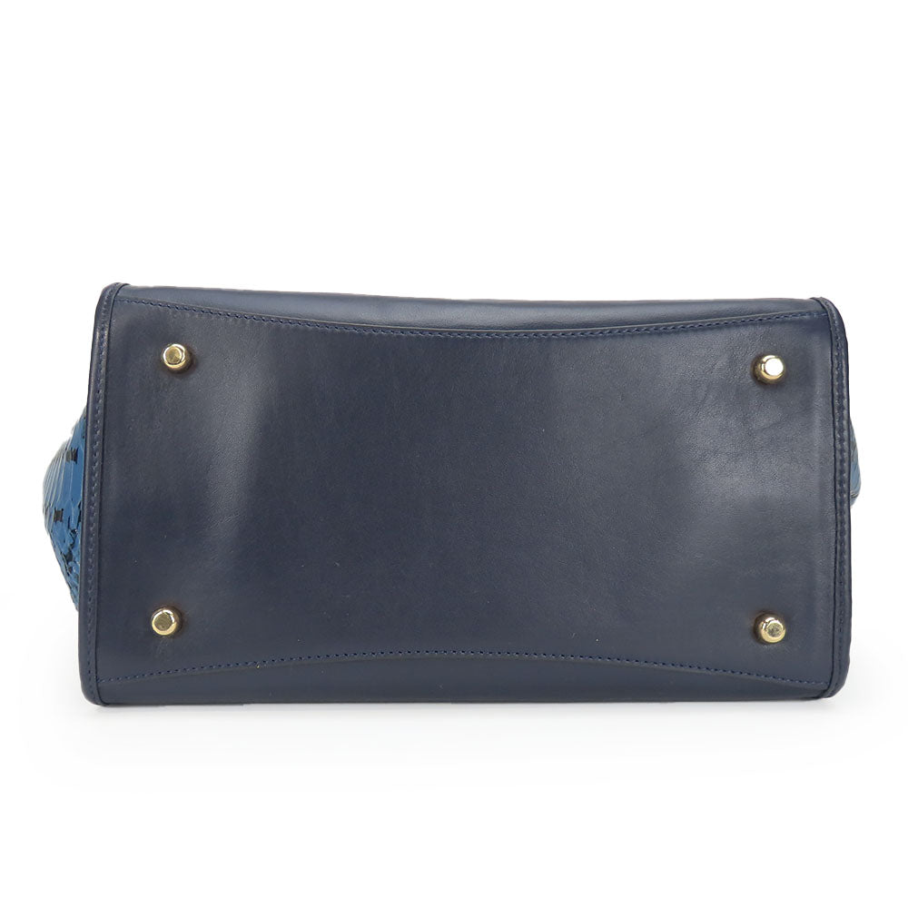 COACH Tote Bag 36571 leather Navy Crosby Carryall Women Used Authentic