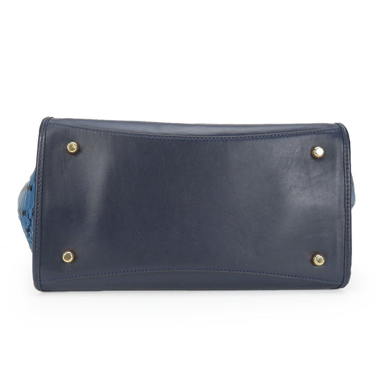 COACH Tote Bag 36571 leather Navy Crosby Carryall Women Used Authentic