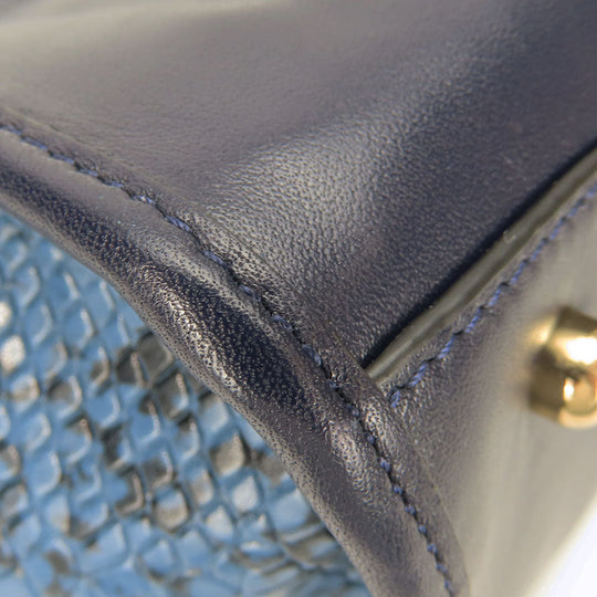 COACH Tote Bag 36571 leather Navy Crosby Carryall Women Used Authentic