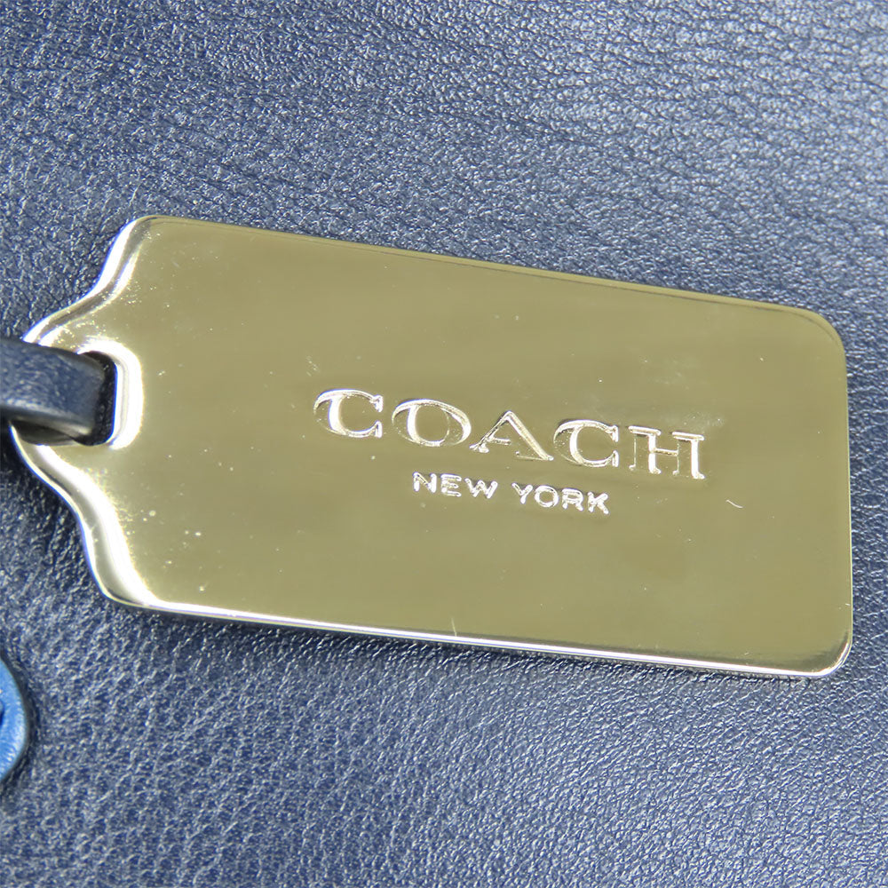 COACH Tote Bag 36571 leather Navy Crosby Carryall Women Used Authentic