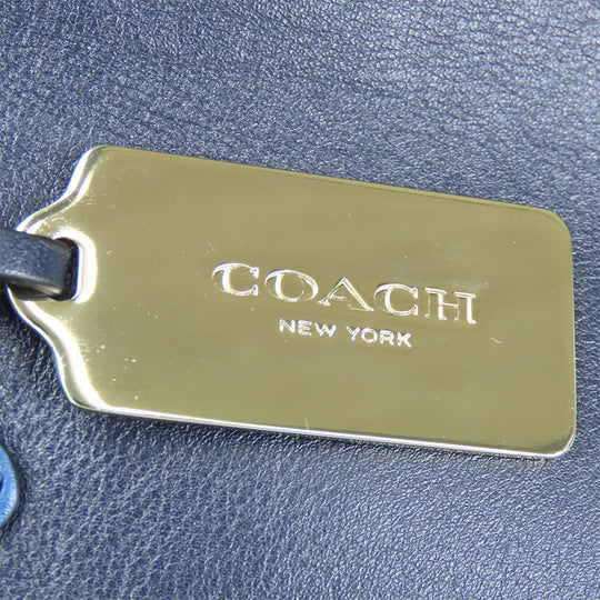 COACH Tote Bag 36571 leather Navy Crosby Carryall Women Used Authentic