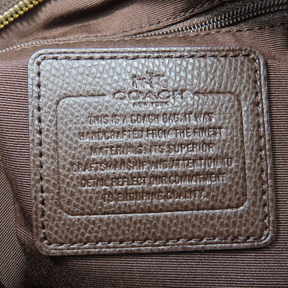 COACH Shoulder Bag F55363 Canvas, Leather Brown Women Used Authentic