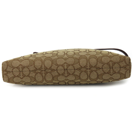 COACH Shoulder Bag F55363 Canvas, Leather Brown Women Used Authentic