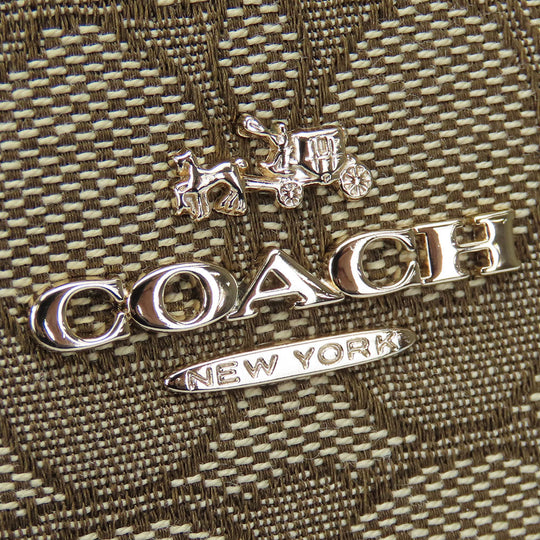 COACH Shoulder Bag F55363 Canvas, Leather Brown Women Used Authentic