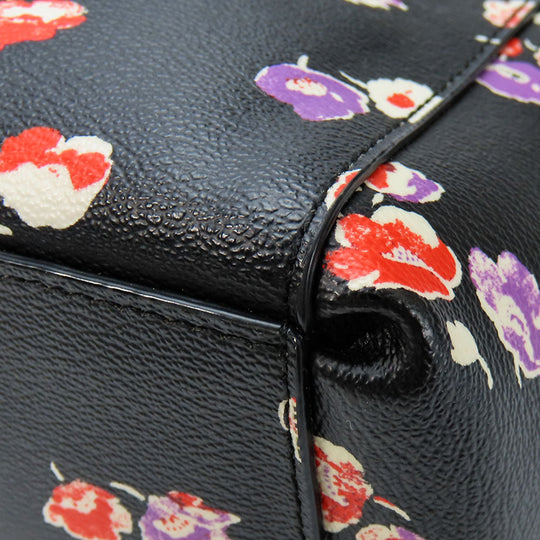 COACH Handbag F37421 leather black Women Used Authentic