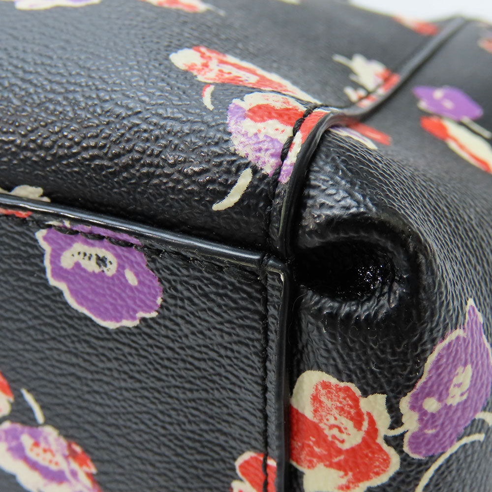 COACH Handbag F37421 leather black Women Used Authentic