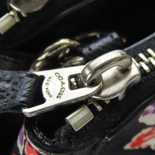 COACH Handbag F37421 leather black Women Used Authentic