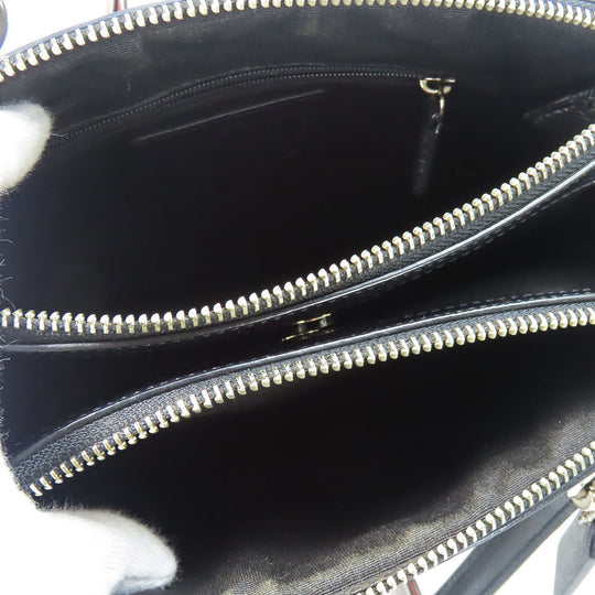 COACH Handbag F37421 leather black Women Used Authentic