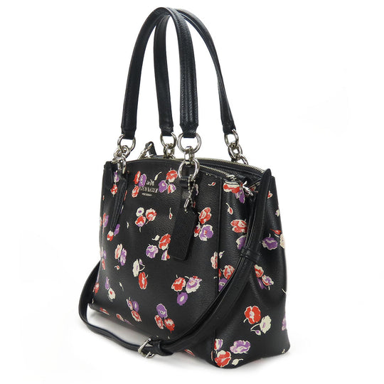 COACH Handbag F37421 leather black Women Used Authentic