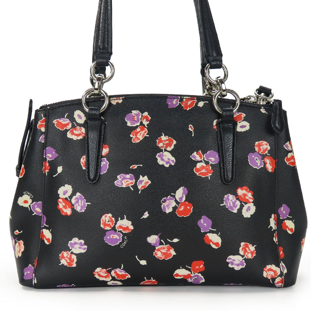 COACH Handbag F37421 leather black Women Used Authentic