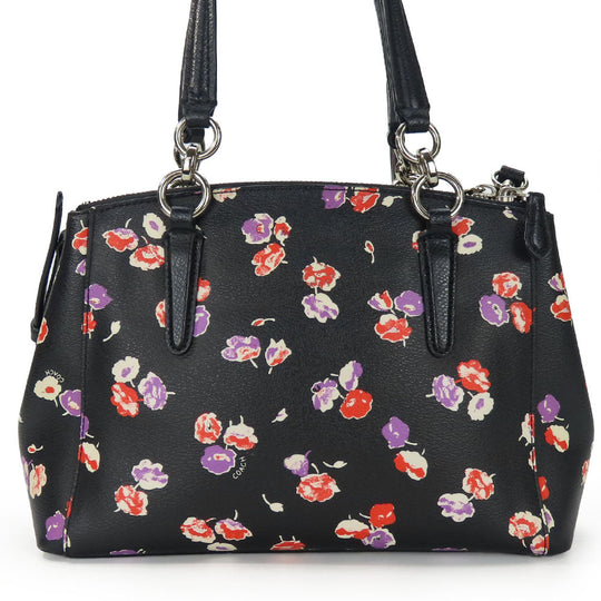 COACH Handbag F37421 leather black Women Used Authentic