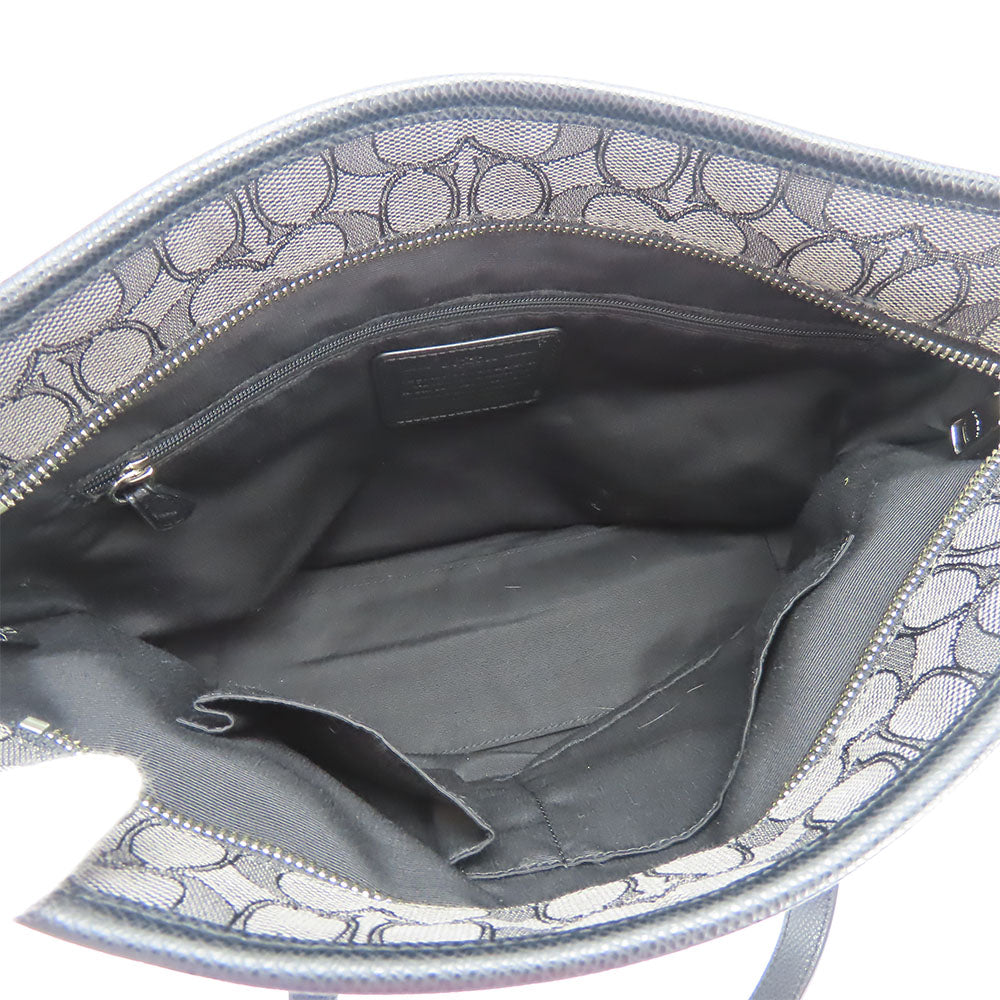 COACH Tote Bag F55364 Canvas, Leather black Women Used Authentic