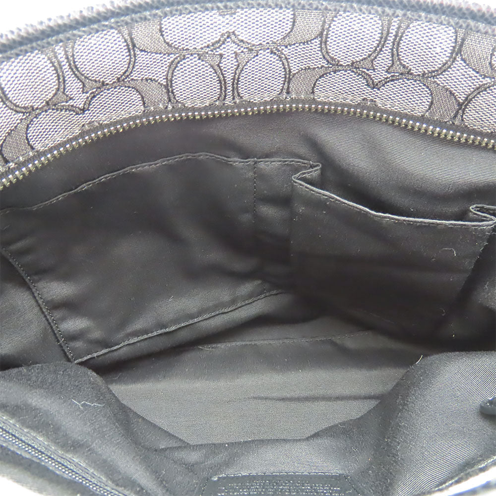 COACH Tote Bag F55364 Canvas, Leather black Women Used Authentic