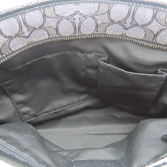 COACH Tote Bag F55364 Canvas, Leather black Women Used Authentic