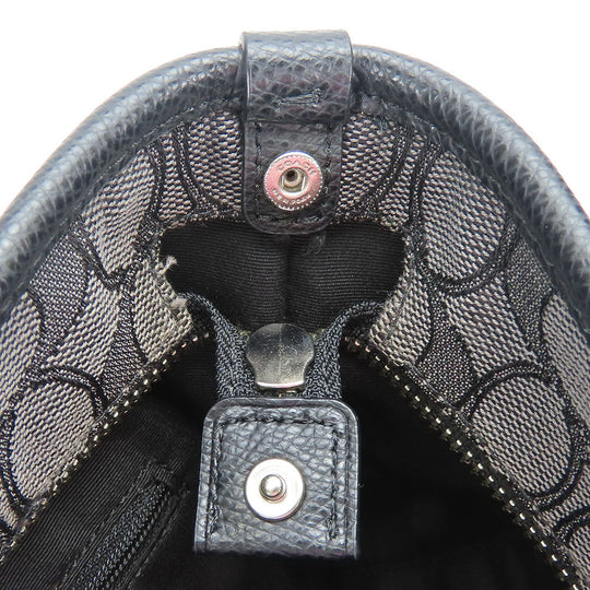 COACH Tote Bag F55364 Canvas, Leather black Women Used Authentic