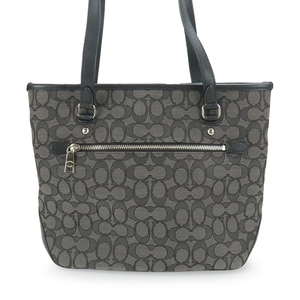 COACH Tote Bag F55364 Canvas, Leather black Women Used Authentic