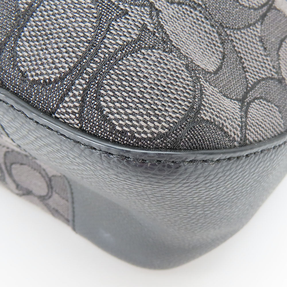 COACH Tote Bag F55364 Canvas, Leather black Women Used Authentic