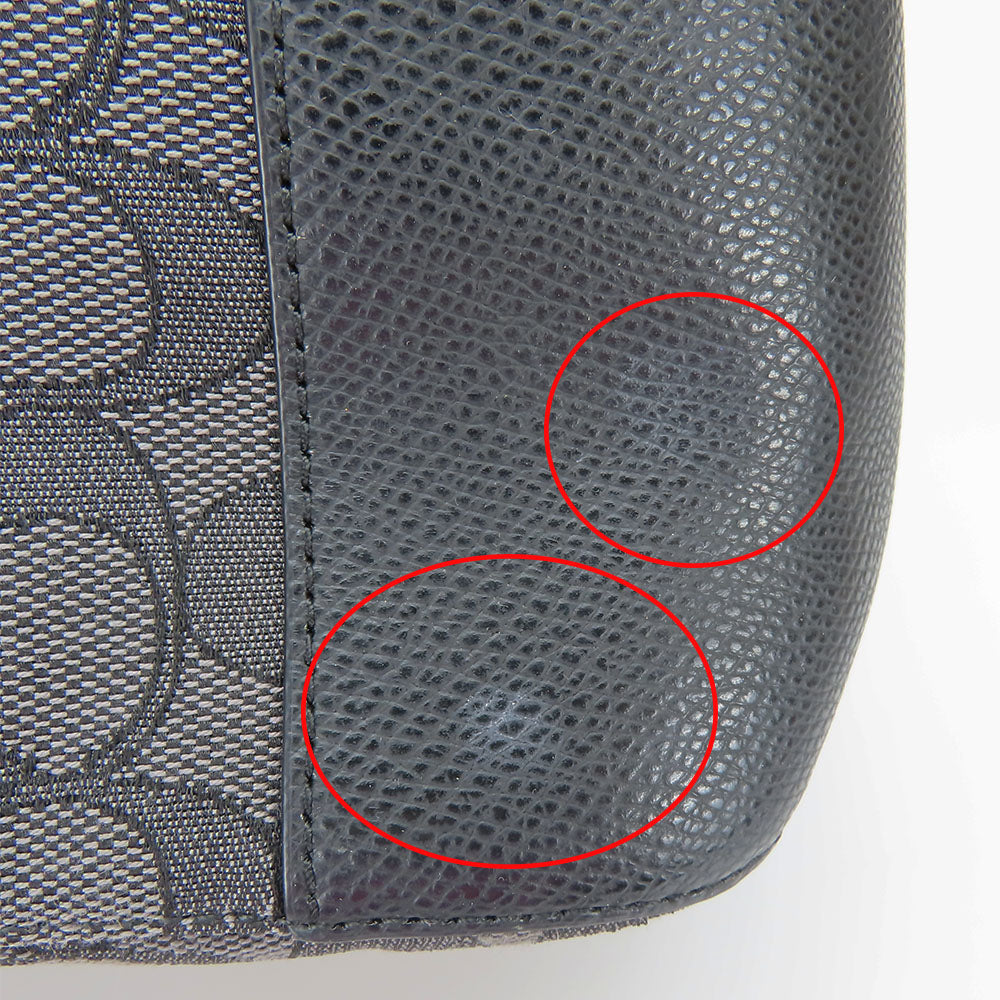 COACH Tote Bag F55364 Canvas, Leather black Women Used Authentic