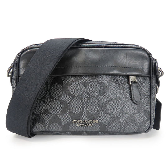 COACH Shoulder Bag F50715 leather black unisex(Unisex) Used Authentic