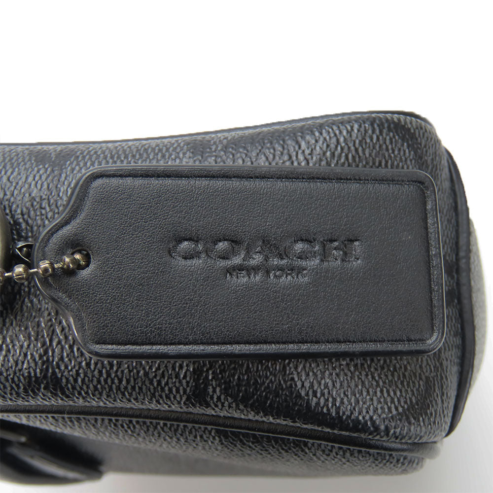 COACH Shoulder Bag F50715 leather black unisex(Unisex) Used Authentic