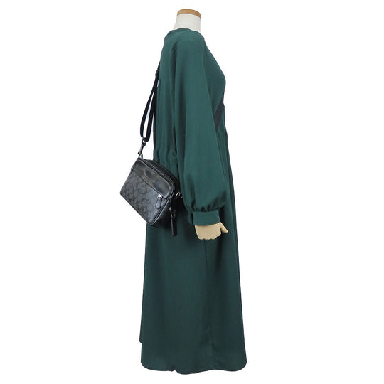 COACH Shoulder Bag F50715 leather black unisex(Unisex) Used Authentic