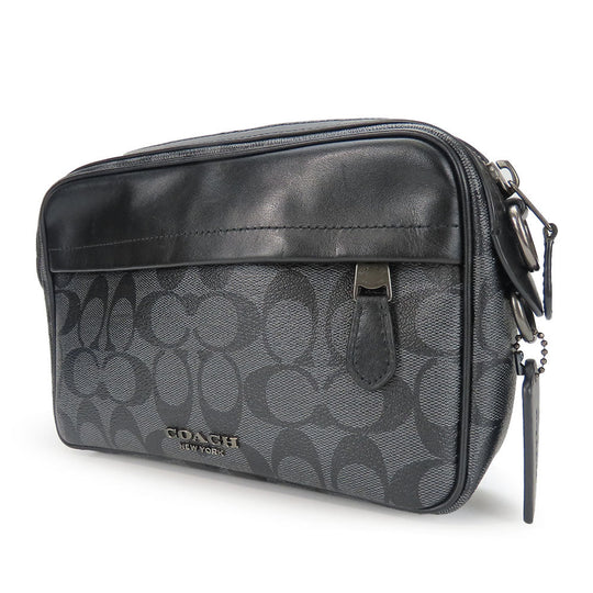 COACH Shoulder Bag F50715 leather black unisex(Unisex) Used Authentic