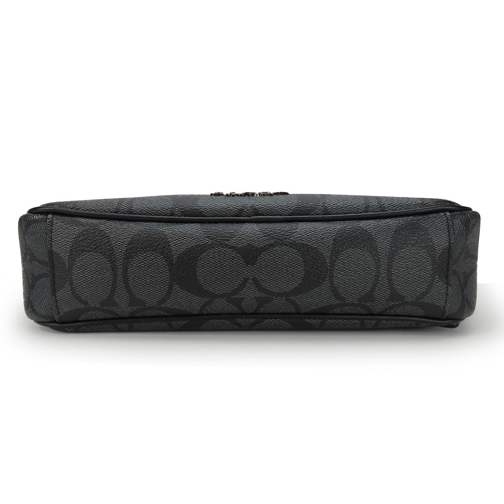 COACH Shoulder Bag F50715 leather black unisex(Unisex) Used Authentic