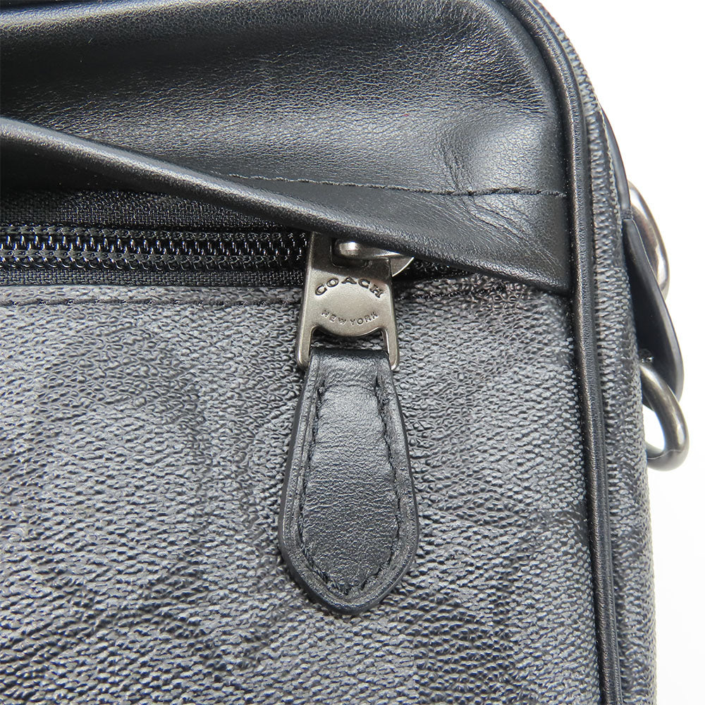 COACH Shoulder Bag F50715 leather black unisex(Unisex) Used Authentic