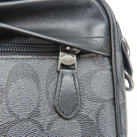 COACH Shoulder Bag F50715 leather black unisex(Unisex) Used Authentic