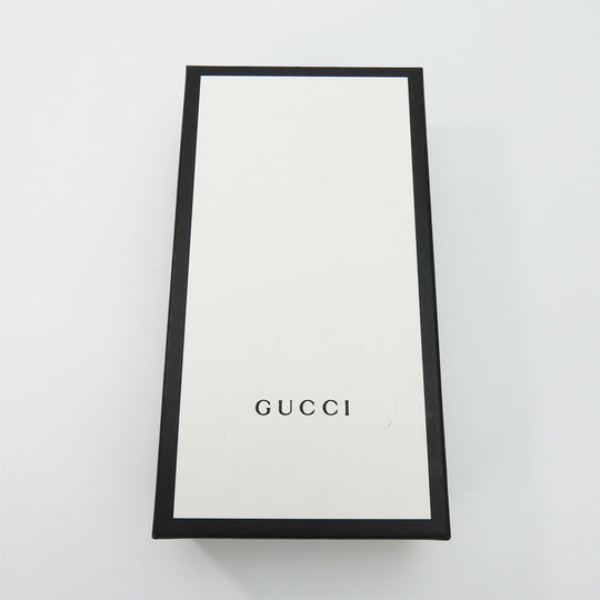 GUCCI Long Wallet Purse 523154 leather black Sherry line Women Used Authentic