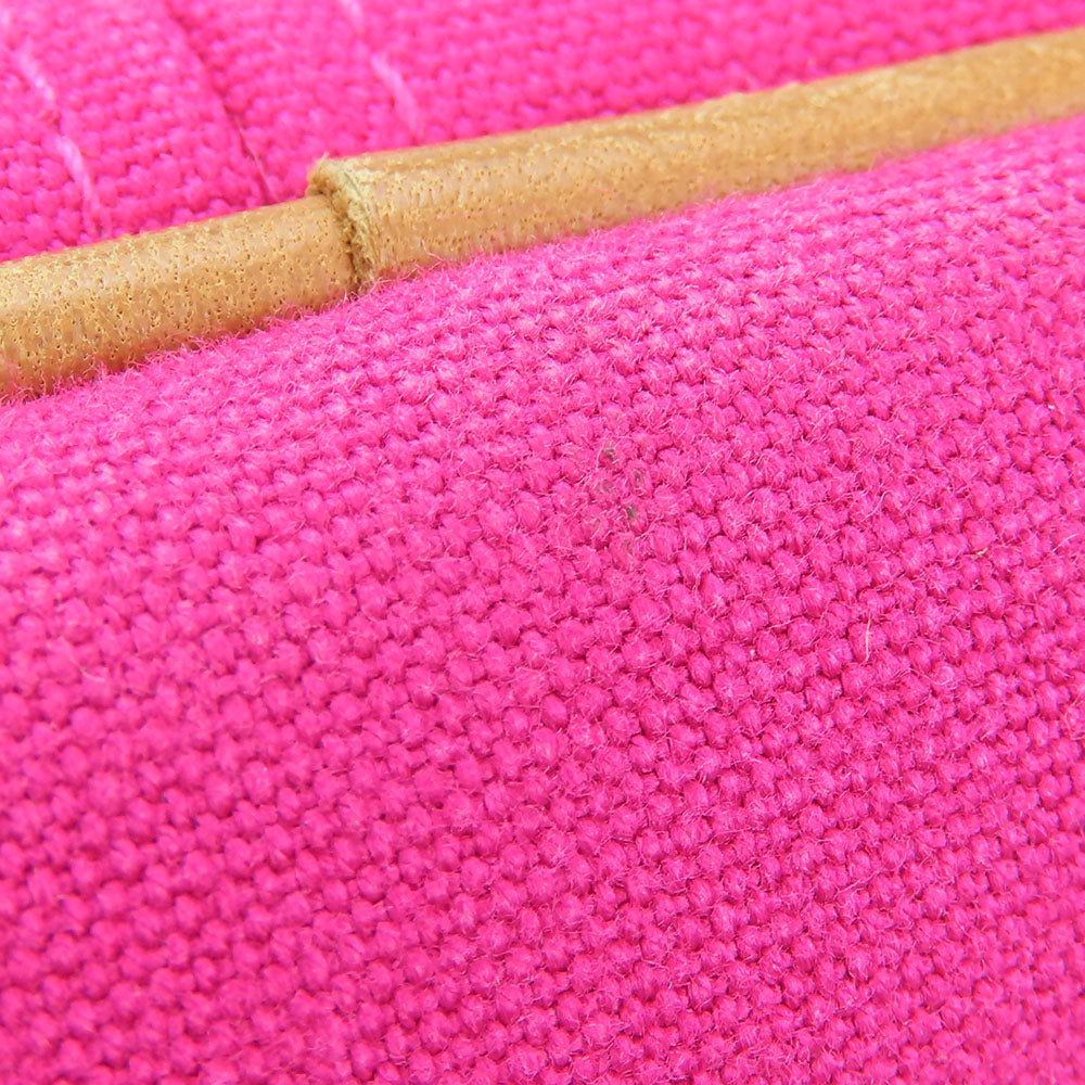 HERMES Tote Bag canvas pink Panier de Plage MM Women Used Authentic