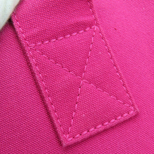 HERMES Tote Bag canvas pink Panier de Plage MM Women Used Authentic