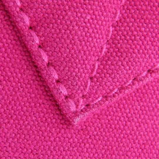 HERMES Tote Bag canvas pink Panier de Plage MM Women Used Authentic